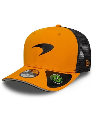 New Era Big Boys and Girls Orange/Black McLaren F1 Team 9SEVENTY Stretch-Snap Trucker Hat