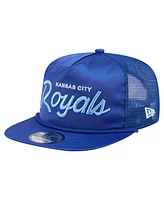 New Era Men's Royal Kansas City Royals Retro Satin Script Golfer Adjustable Hat