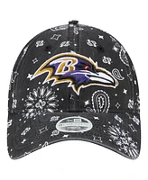 New Era Women's Black Baltimore Ravens Paisley 9TWENTY Adjustable Hat