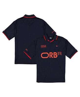 New Era Men's Navy Red Bull Racing Graphic Collared Soccer Shirt