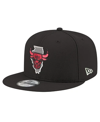 New Era Men's Black Chicago Bulls State Pride 9FIFTY Snapback Hat
