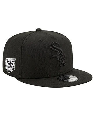 New Era Men's Black Chicago White Sox 125th Anniversary 9FIFTY Snapback Hat