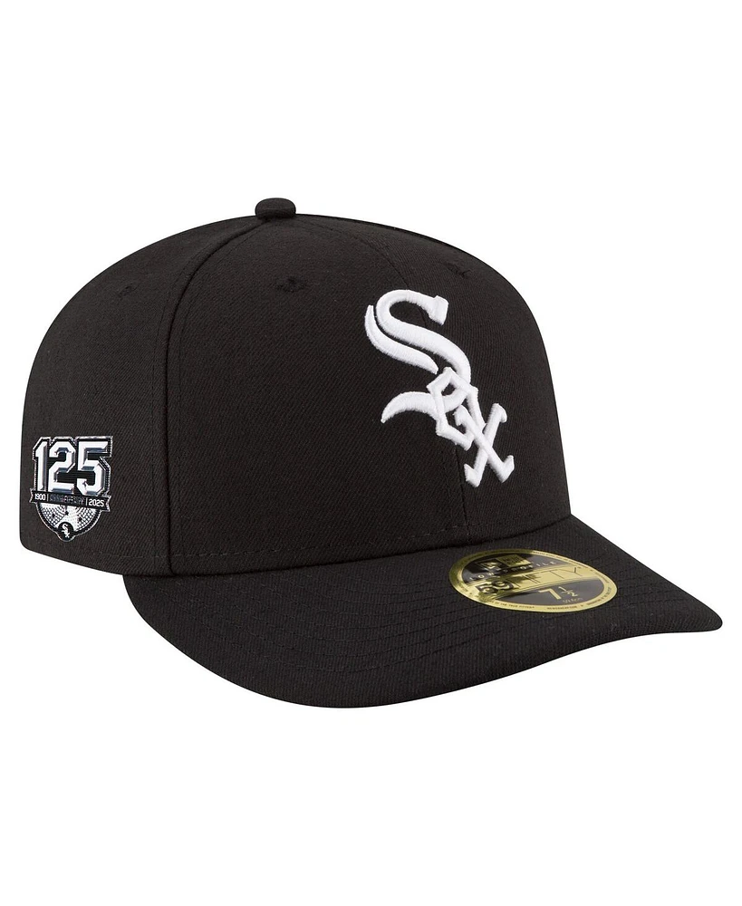 New Era Men's Black Chicago White Sox 125th Anniversary Low Profile 59FIFTY Fitted Hat