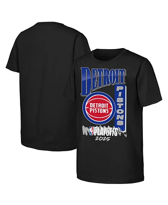 Outerstuff Big Boys and Girls Black Detroit Pistons 2025 Nba Playoffs Hype T-Shirt