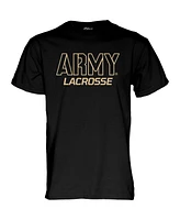 Blue 84 Men's and Women's Black Army Black Knights Lacrosse Rents Due T-Shirt