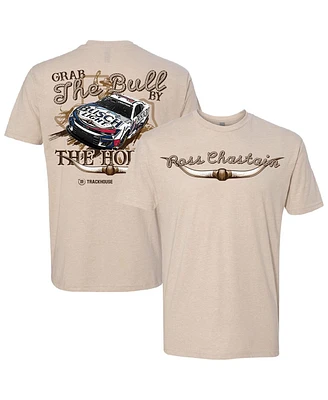 Trackhouse Racing Team Collection Men's Natural Ross Chastain Busch Light Grab the Bull by the Horns Car T-Shirt
