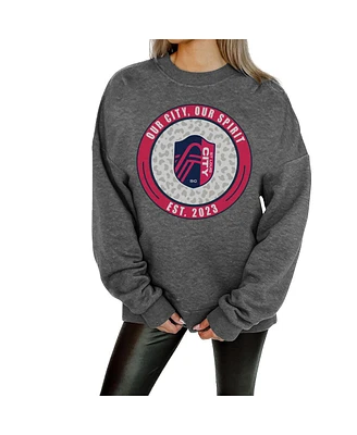 Gameday Couture Women's Charcoal St. Louis City Sc Fleece Pullover Sweatshirt