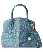 Brahmin Rosetta Denim Secour Medium Leather Satchel