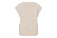 Olsen Women's Sleeveless Rib Knit Pullover