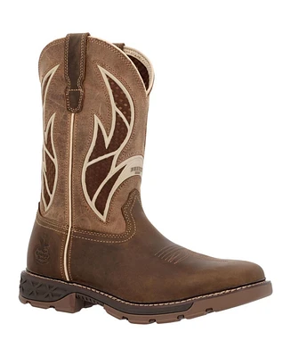 Georgia Boot Men's Carbo-Tec Flx Alloy Toe Pull-on with InsulKul Work