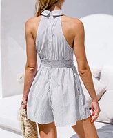 Cupshe Women's City Escape Striped Romper