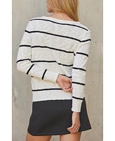 Crescent Women's Sherri Striped Knit Top