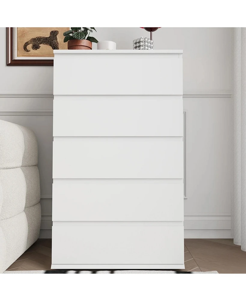5 Drawer Dresser Modern Chest for Bedroom and Living Room