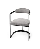 Fabric Upholstered Arm Chair for Dining Table or Living Room Seating