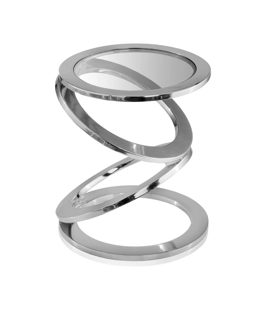 Minimalist Glass Round End Table – Perfect for Living Room or Bedroom