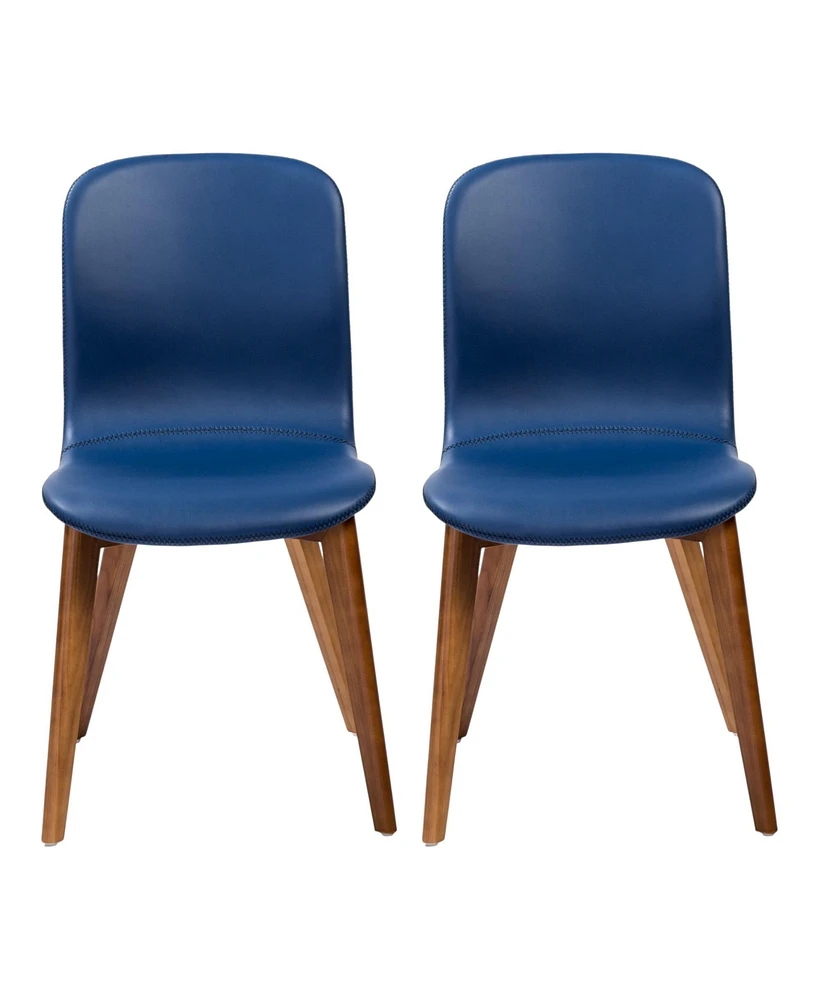 Dining or Side Chair Set of 2 with Upholstered Seats for Table or Lounge Use
