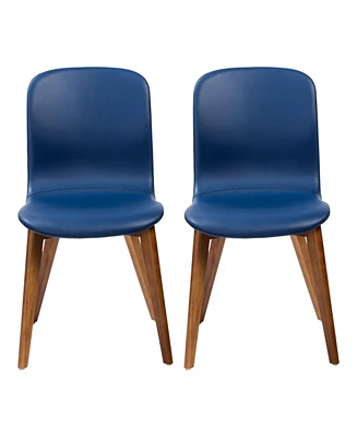 Dining or Side Chair Set of 2 with Upholstered Seats for Table or Lounge Use