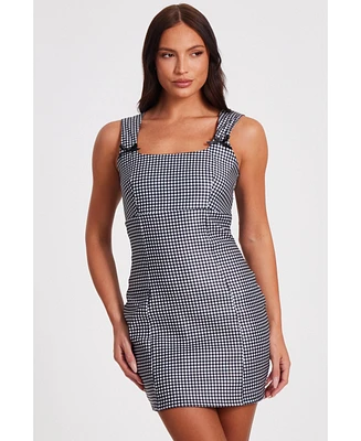 Quiz Women's Bengaline Gingham Bodycon Dress