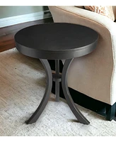 Contemporary Round Side Table – Durable Manufactured Wood Design