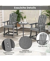 Gymax 4PCS Bar Stool Hdpe Chair w/ Armrest Footrest Home Indoor Outdoor Patio