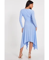 Quiz Women's Soft Touch Maxi Dress with Hanky Hem