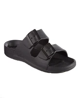 Totes Men's Double Buckle Adjustable Slides