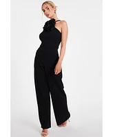 Quiz Women's Scuba Crepe Halter Neck Jumpsuit