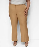 Dkny Plus Sueded Canvas High-Rise Pants