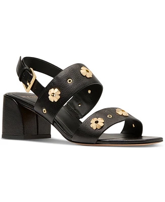kate Spade new york Women's Flower Studded Block Heel Sandals