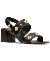 kate Spade new york Women's Flower Studded Block Heel Sandals