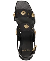 kate Spade new york Women's Flower Studded Block Heel Sandals