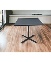 Modern 32" Square Dining Table Top with Sturdy Aluminum Pedestal Base