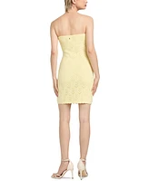 Guess Women's Isabella Pointelle Lace-Up Mini Dress