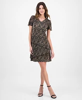 Connected Women's Bodre Tiered Dress