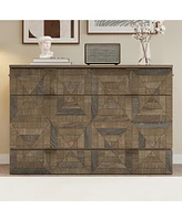 Full-Size Farmhouse Murphy Bed with Drawer & Charger