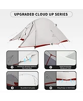Naturehike 2 Person Tent Lightweight Backpacking Tent with Footprint - Free Standing Ultralight Camping Hiking Backpack Tents