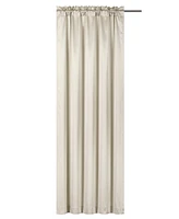 Kate Aurora 1 Piece Beige Regency Lux Rod Pocket Semi Sheer Window Curtain Panel