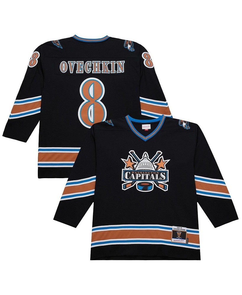 Mitchell & Ness Men's Alexander Ovechkin Black Washington Capitals 2005-06 Power Play Jersey