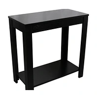 End Table with Shelf for Living Room or Bedroom Storage and Display