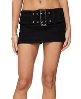 Edikted Women's Payson Wide Belted Mini Skort