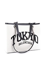 Pre-Owned Balenciaga Medium Cities Duty Free Tote Printed Canvas