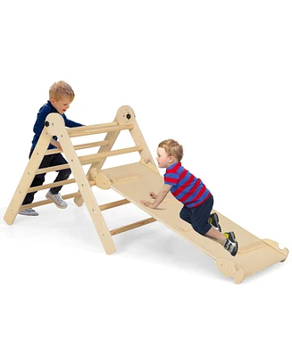 3-in-1 Climbing Set Foldable and Adjustable Kids Triangle Set