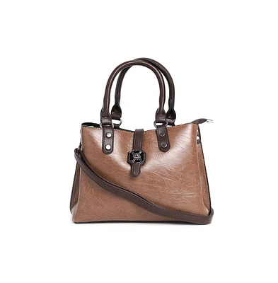 Women's Perma Brown Tanned Handbag
