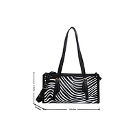 Women's Zebra Black & White Handbag