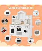 Wooden Kids Kitchen with Washing Machine