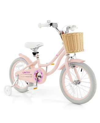 16-Inch Kids Bike with Adjustable Handlebar for Girls Boys Age 4-7