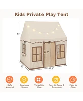 Toddler Large Playhouse with Star String Lights