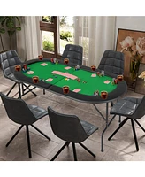 8 Players Texas Holdem Foldable Poker Table
