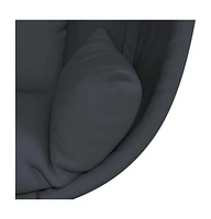 Hanging Egg Chair with Stand Anthracite Fabric and Steel