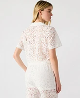 Steve Madden Women's Sandra Lace Button-Front Shirt